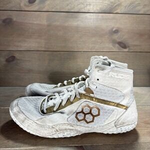 rudis alpha 2.0 mens size 8.5 wrestling shoes white athletic hightop sneakers